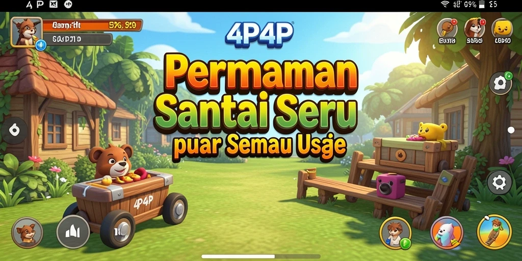 Screenshot utama 4P4P menampilkan gameplay yang menyenangkan dan interaktif.