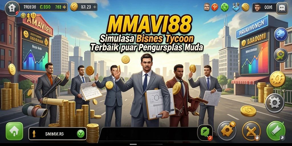 Screenshot gameplay AMAVI88 yang menampilkan keseruan mengelola bisnis Tycoon.