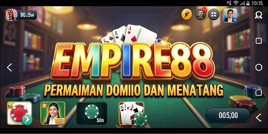 Tampilan gameplay seru dari EMPIRE88 dengan tantangan Domino.