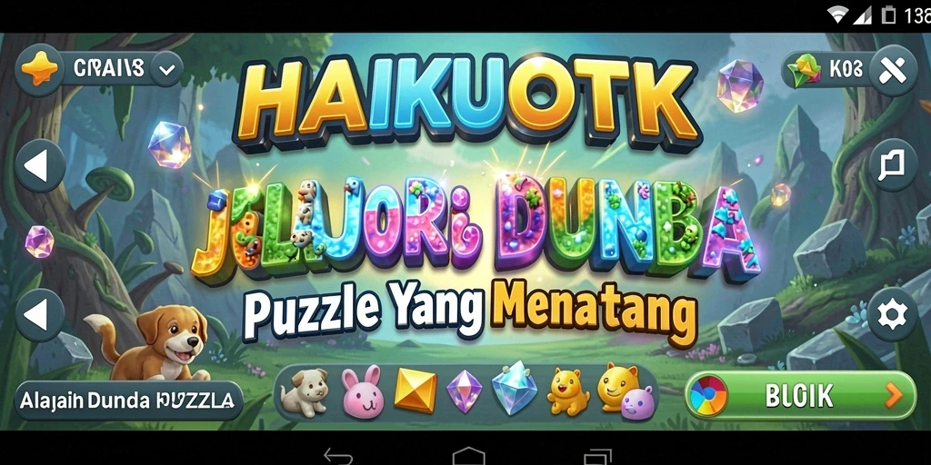Tampilkan gameplay HAIKUOTK dengan teka-teki yang menantang.