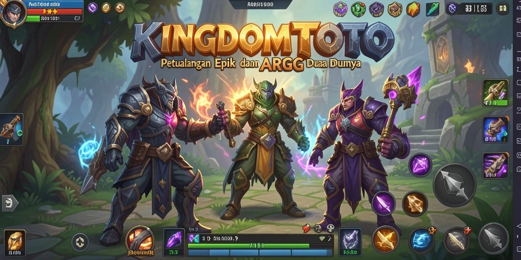 Tampilan gameplay KINGDOMTOTO yang epik dalam aksi ARPG.