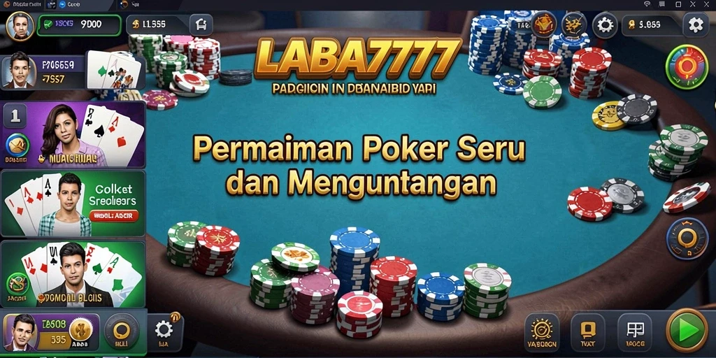 Tampilan gameplay LABA777 yang menegangkan dalam permainan poker.
