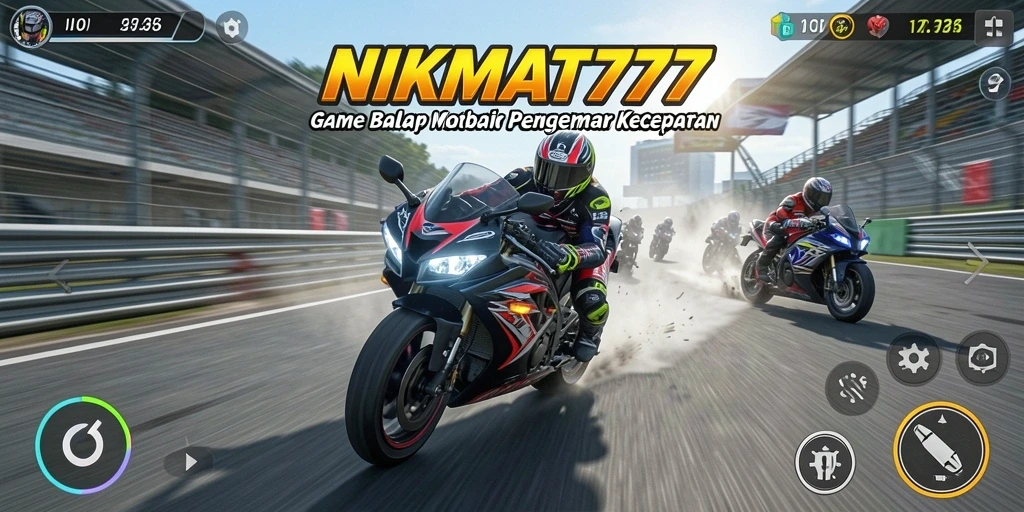 Gameplay mendebarkan dari balap motor di NIKMAT777.