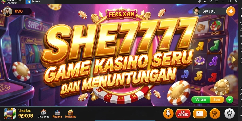 Tampilan gameplay seru dari SHE777 dengan berbagai pilihan permainan Kasino.