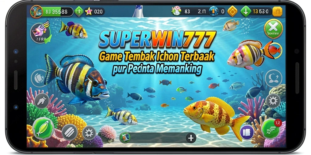 Gameplay menembak ikan yang seru dan penuh warna.
